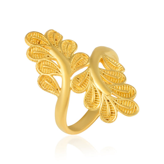 Micron 1 Gram Gold plated Handmade Women Finger ring (ORHR7829)