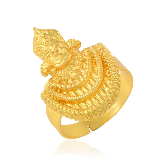 Brass Gold plated Khatu Shyam finger ring