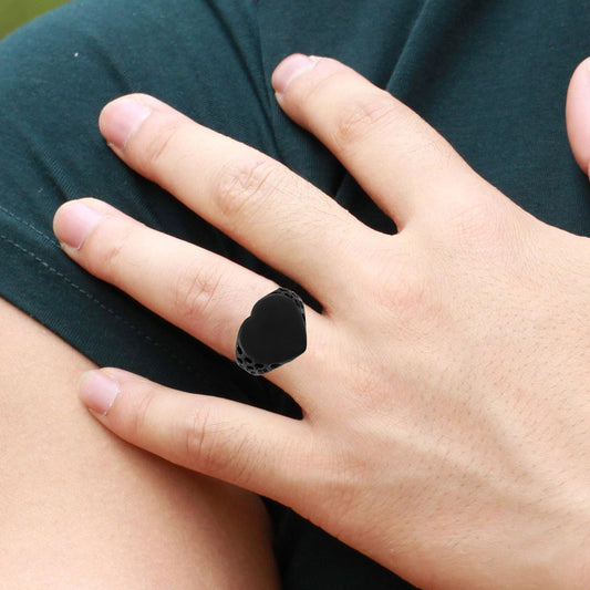 Brass Black Heartshape Fashion fingerring Men Women