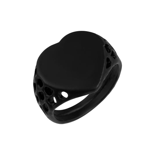 Brass Black Heartshape Fashion fingerring Men Women