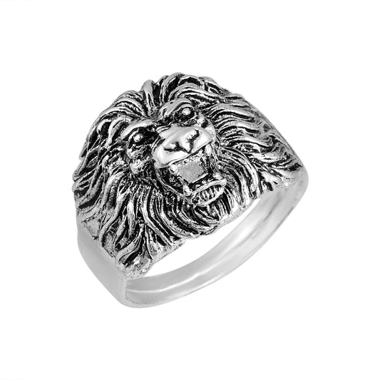 Silverplated Narsimha Hindu Spiritual Finger ring Men (ORKL7690)