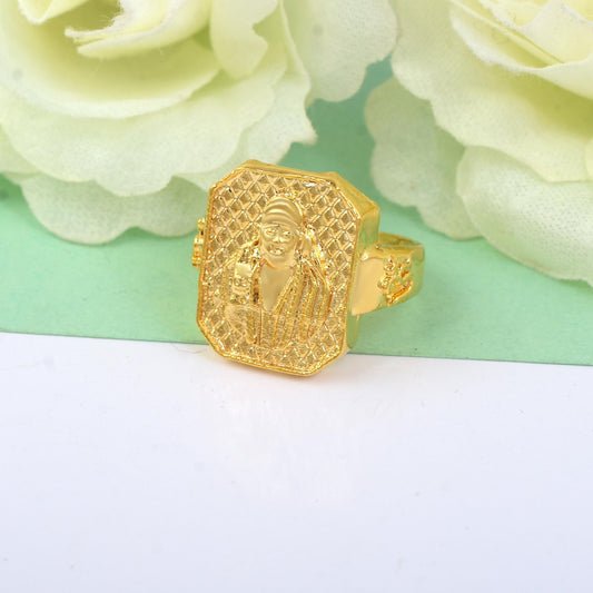 Goldplated Shivaji Fingerring Men