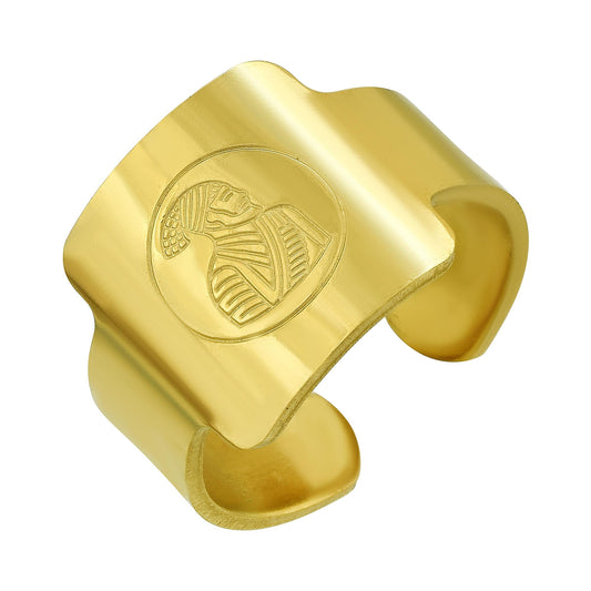 Micron Goldplated Shivaji Fingerring Finger cuff Men (ORNI8133)