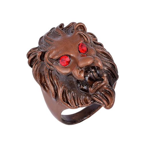 Copper Lion Head Fingerring Men(ORNI8148)