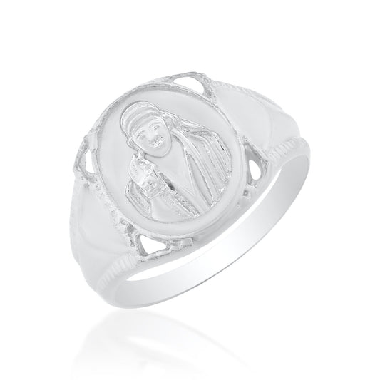 Silverplated Shirdi Saibaba Men Fingerring (OROM4483)