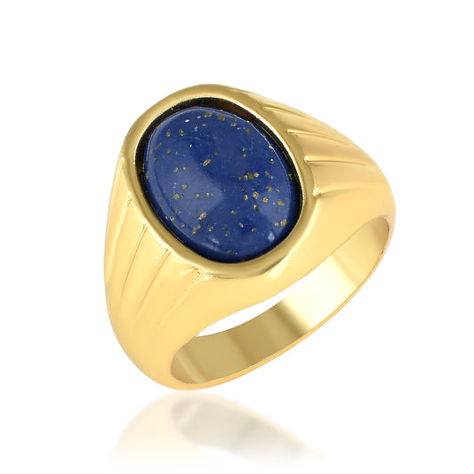 Goldplated Lapis Lazuli Fashion Finger ring