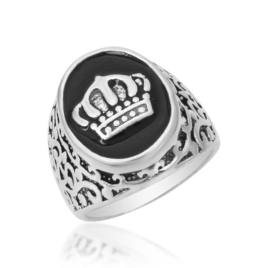 Oxidised Brass Kings Crown Fashion fingerring Men