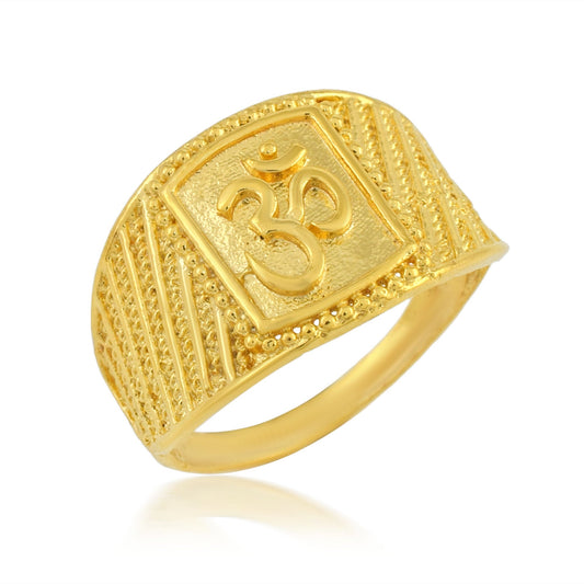 Gold plated OM fingerring Hindu Spiritual