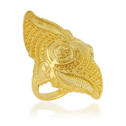 Gold plated Floral Pattern Traditional fingerring