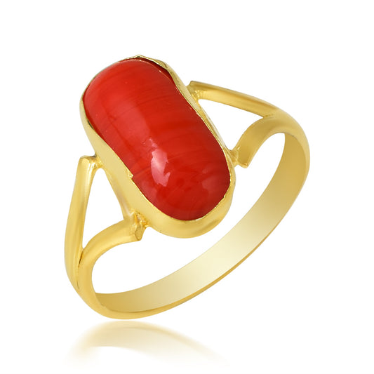 Goldplated Red stone Fingerring Astrology Men Women