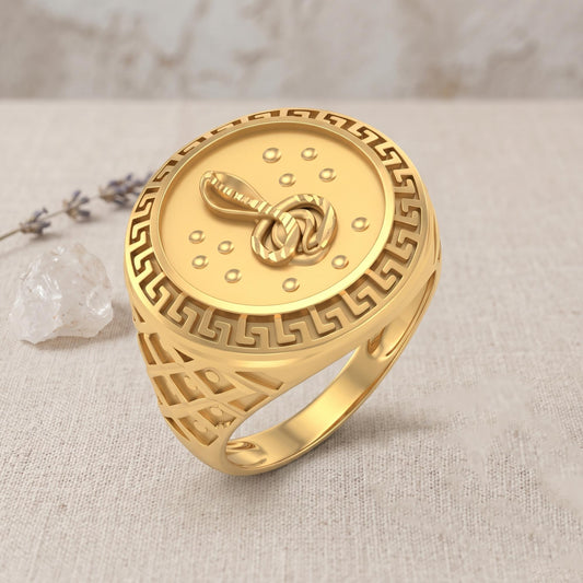 Gold snake cobra nag devta finger ring vedic astrology kal sarp yoga (ORSV1021)