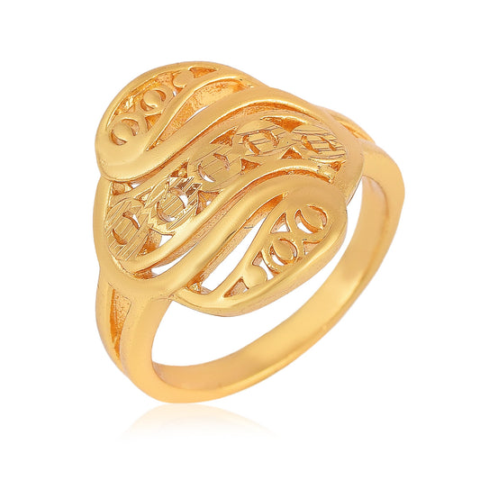 Micron Goldplated Heavy Traditional Wedding Bridal Stylish Ethnic finger ring