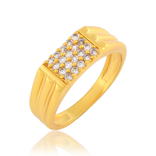 Brass Goldplated Imitation Dimaond Luxe Fashion Stylish Wedding Jewellery Fingerring