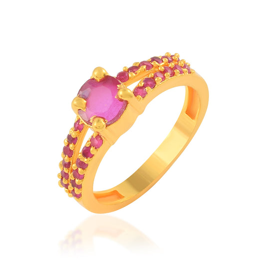 Gold plated Imitation Burma Ruby stylish Fashion finger ring