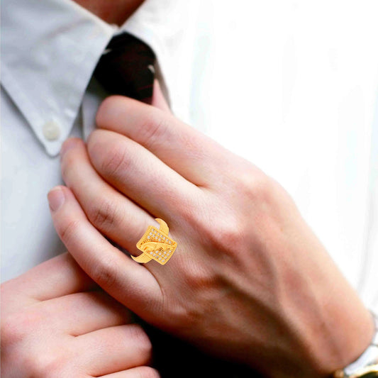 Brass Goldplated Men Wedding Finger ring Engagement