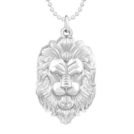 Silver Plated Brass Narsimha Pendant (PCAJ3024-Silver)