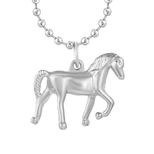 Silver plated Warrior Horse Pendant