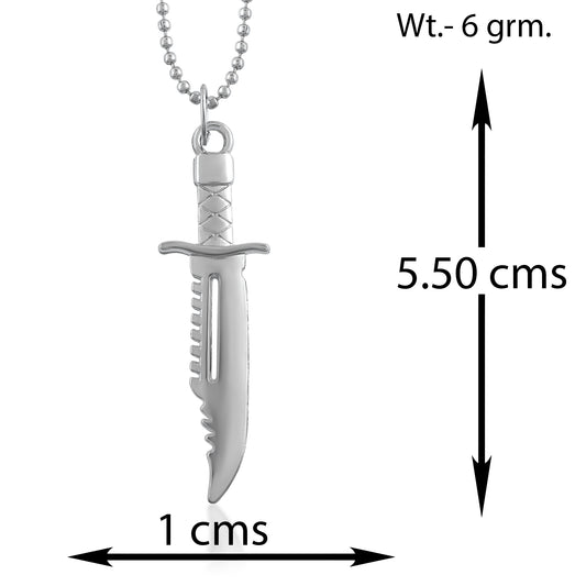 Stainless Steel Silver Miniature sword dagger Pendant (PCAJ3243)