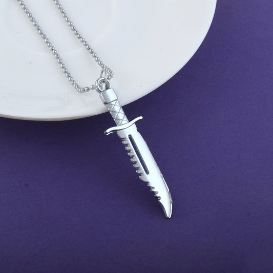 Stainless Steel Silver Miniature sword dagger Pendant (PCAJ3243)