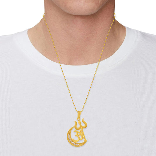 Brass Goldplated Communal Harmony Fashion Chain Pendant