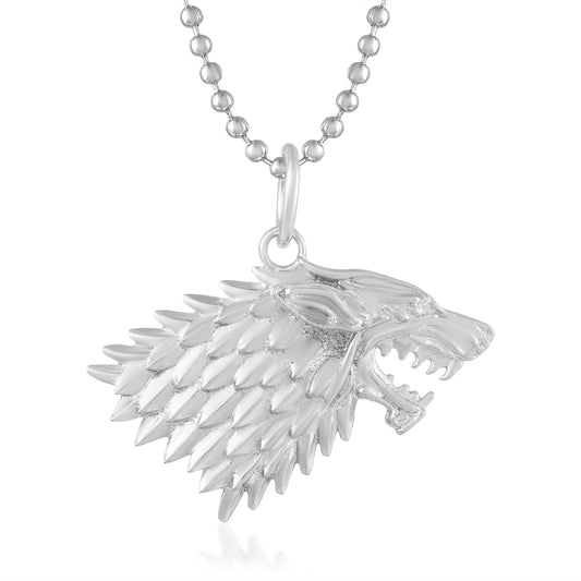 Silverplated Wolf Head Fashion Pendant Animal Jewelery for Men