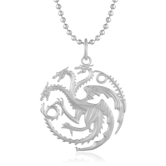 Brass Silverplated Dragon Fashion chain pendant Men Women