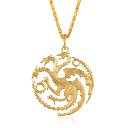 Brass Gold plated Dragon design Fashion chain pendant