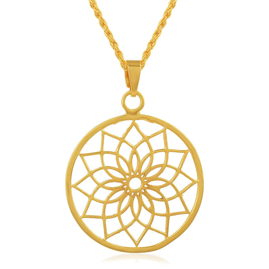 Brass Gold plated Chakra Spiritual Pendant Jewelery