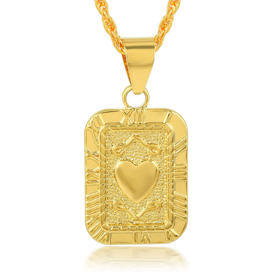 Brass Goldplated Heartshape design Fashion Pendant Men Women