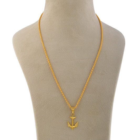 Brass Goldplated Anchor design Fashion Pendant Men Women