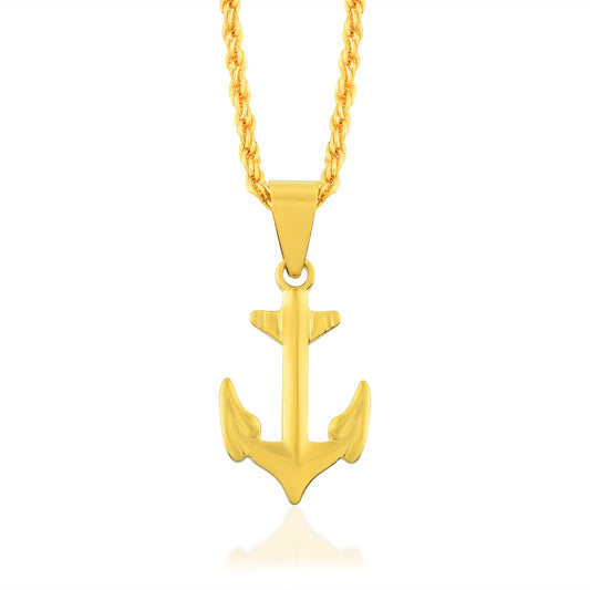 Brass Goldplated Anchor design Fashion Pendant Men Women