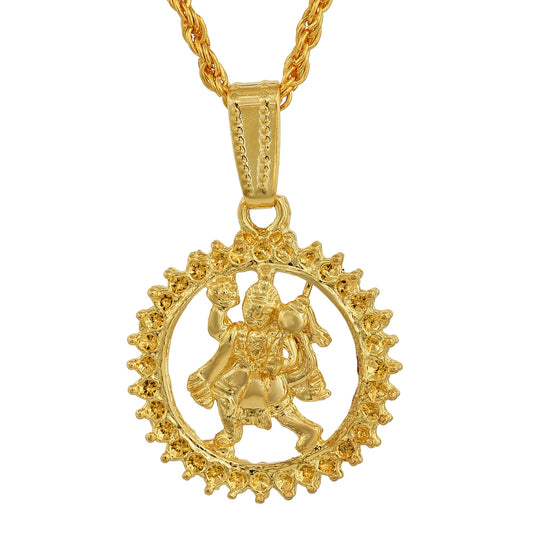 Gold plated Sun Bajrang Bali Hanuman pendant