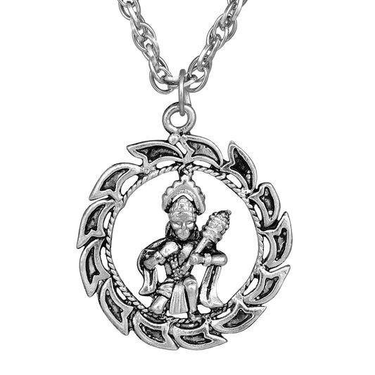 Silver plated Hanuman, Bajrang bali Pendant Hindu God