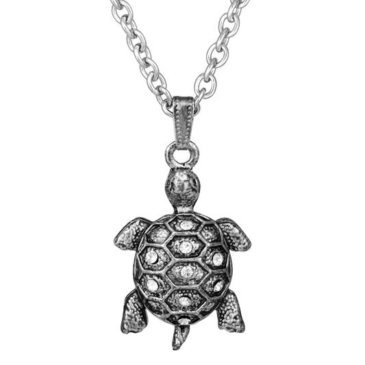 Silver Plated, Antique Finish, Tortoise Fenghsui, Vaastu Pendant