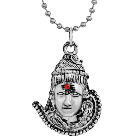 Silver plated Bholenath Mahadev Shiv pendant