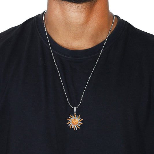 Brass Silverplated Sun shaped Royal Fashion Pendant