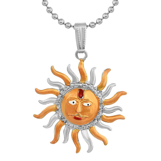 Brass Silverplated Sun shaped Royal Fashion Pendant