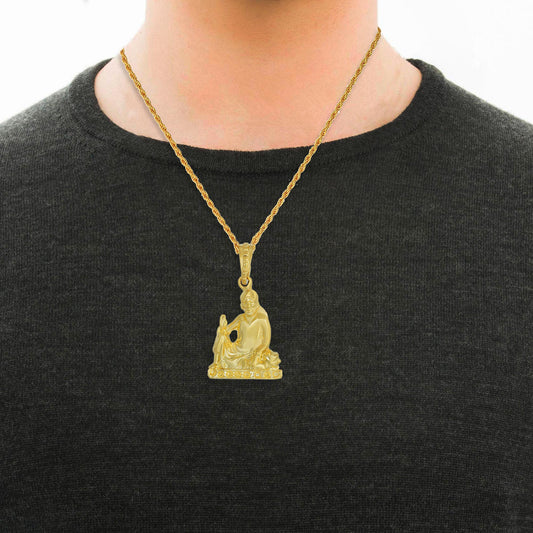 Gold plated, Sitting image Shirdi Sai baba chain pendant