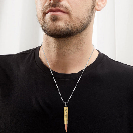 Heavy Brass Exact Replica Long Real Bullet shape and size, Fashion chain pendant