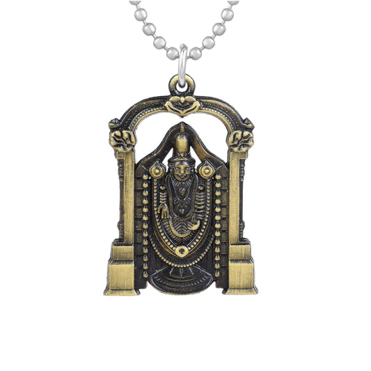 Brass Antique Goldplated Lord Venkateswara Tirupati Balaji Pendant