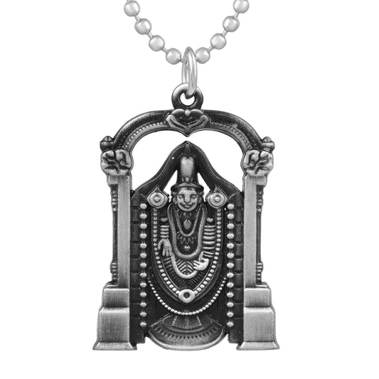 Brass Antique Silverplated Lord Venkateswara Tirupati Balaji Pendant