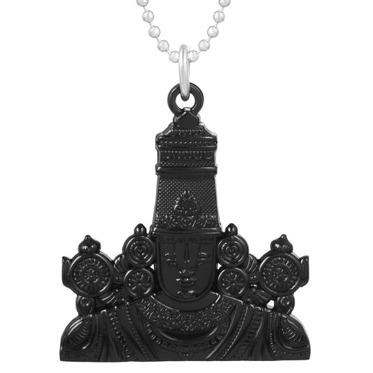 Brass Black Coated Tirupati Balaji Lord Venkateshwara Chain pendant