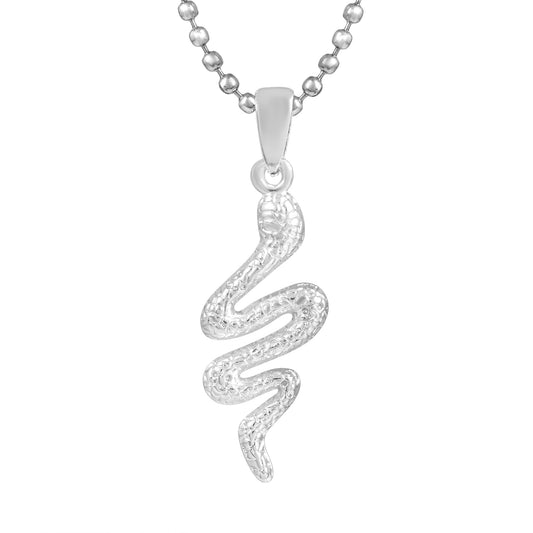 Brass Silverplated Nagdev Snake Pendant