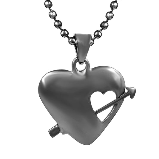 Brass Black Rhodium plated Cupid Heartshape Fashion Pendant