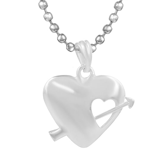 Brass Silverplated Cupid Heartshape Fashion Pendant