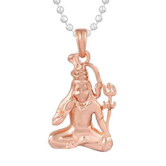 Pure Copper Mahadev Shiv Shanker Chain Pendant