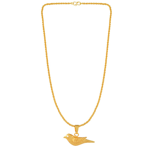 Brass Micron 24KT Gold Sparrow Pendant (PCOM4507)