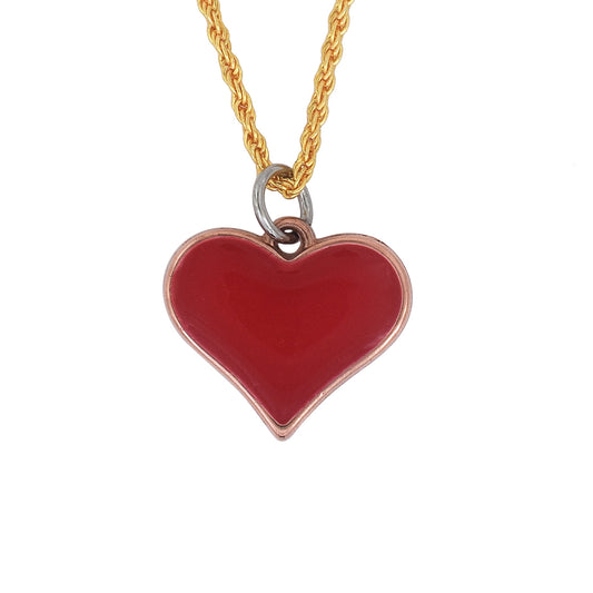 Rose Gold red colour Heartshape My Love light weight pendant