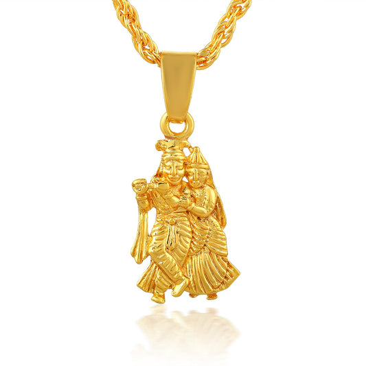 Goldplated Radha Krishna Pendant Hindu