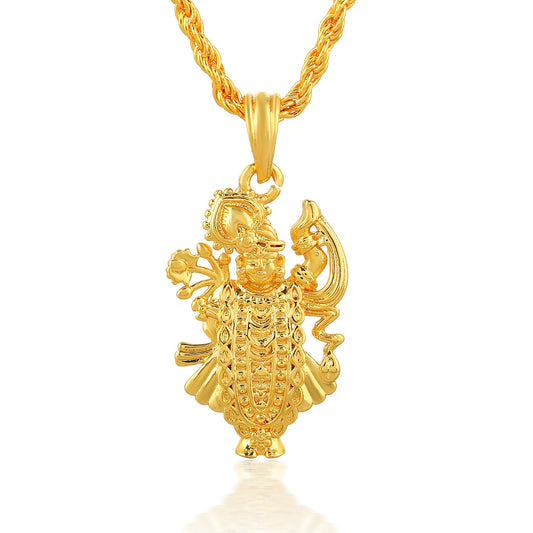 Goldplated Full Idol Image Shrinathji Pendant Krishna